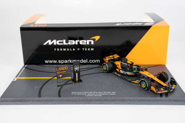 Spark 1:43 McLaren MCL39 No.4 Lando Norris World Champion 2025 Abu Dhabi GP (S9678) Resin Model