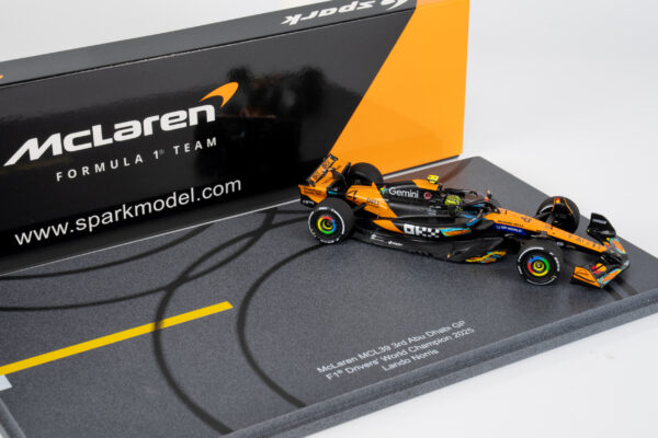 Spark 1:43 McLaren MCL39 No.4 Lando Norris World Champion 2025 Abu Dhabi GP (S9678) Resin Model