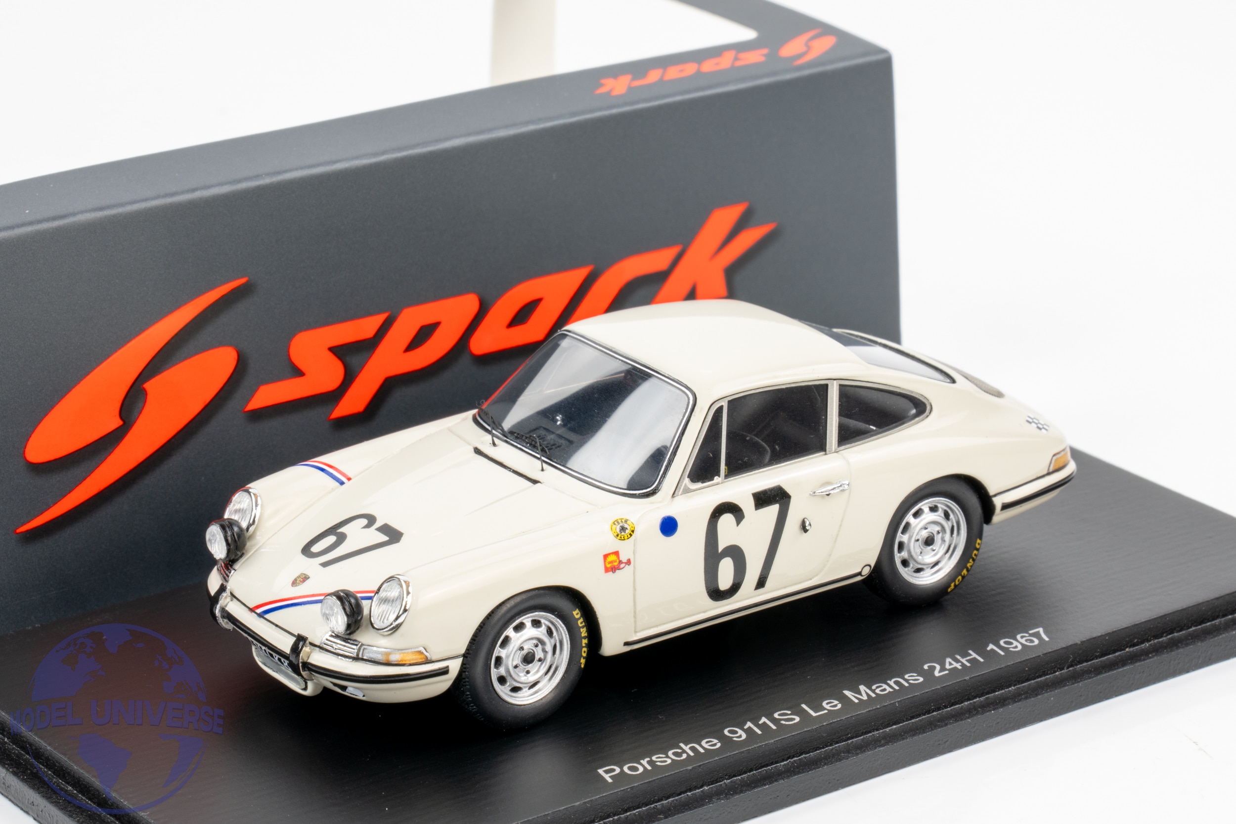 Spark - 1:43 Porsche 911S No.67 Le Mans 24H 1967 - P. Boutin - P. Sanson - Resin Model