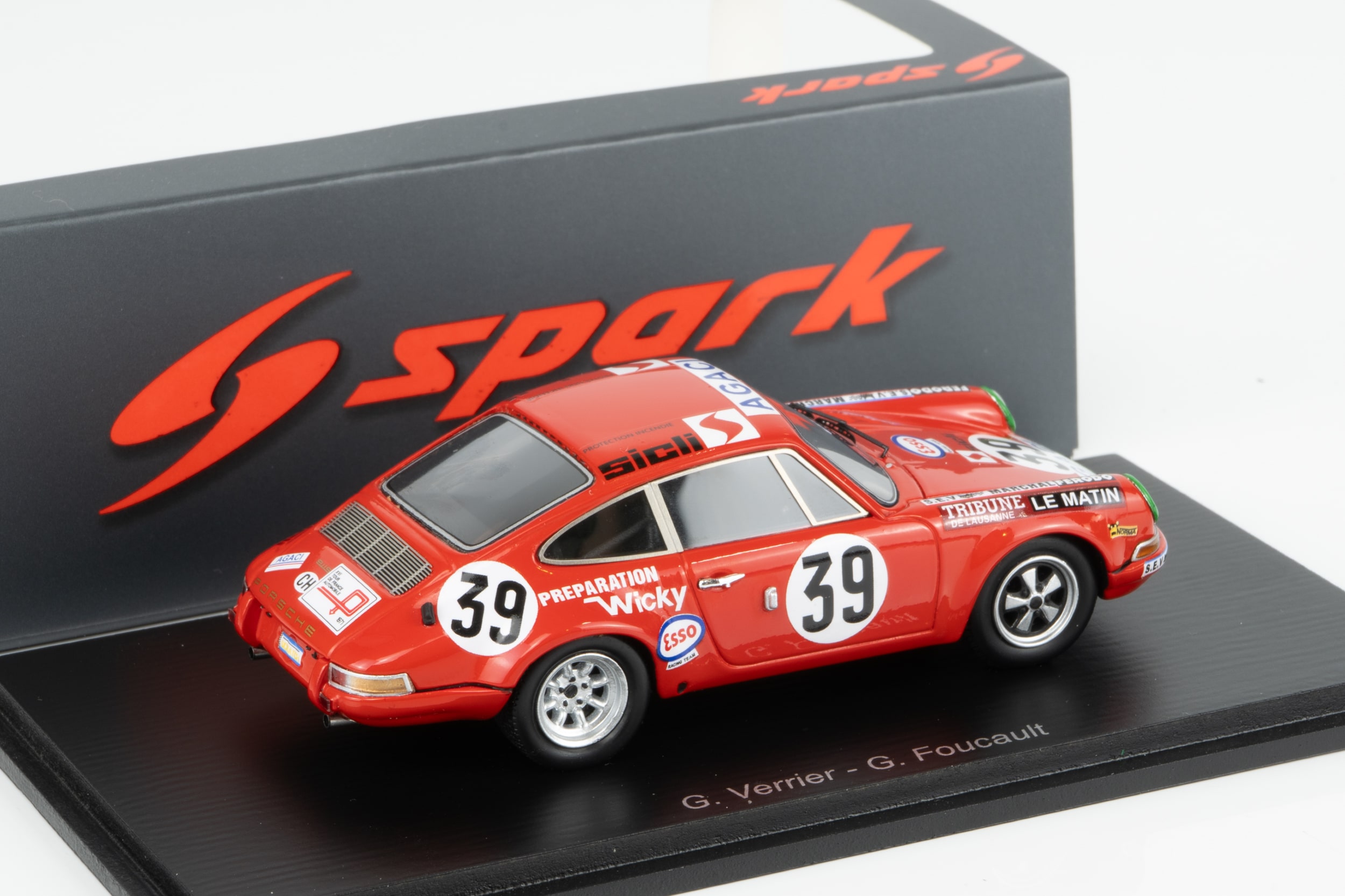 Spark - 1:43 Porsche 911S No.39 11th Le Mans 24H 1971 - Verrier, Foucault (S9765) Resin Model 2 Spark - 1:43 Porsche 911S No.39 11th Le Mans 24H 1971 - Verrier, Foucault (S9765) Resin Model - Image 2