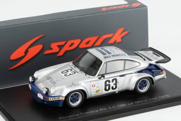 Spark - 1:43 Porsche 911 Carrera RS 3.0 No.63 19th Le Mans 24H 1975 - Wollek, Bienvenue (S9806) Resin Model