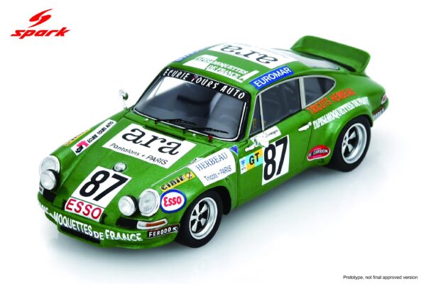 Spark 1:43 Porsche Carrera 2.8 RSR No.87 20th Le Mans 24H 1975 (S9812) Resin Model