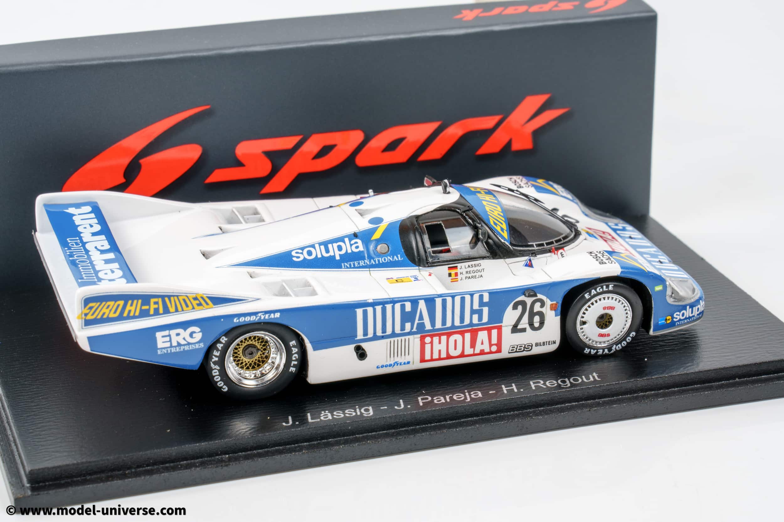 Spark - 1:43 Porsche 956 No.26 Ducados Obermaier No.26 24h Le Mans 1985 - Lassig, Pareja, Regout - Resin Model 2 Spark - 1:43 Porsche 956 No.26 Ducados Obermaier No.26 24h Le Mans 1985 - Lassig, Pareja, Regout - Resin Model