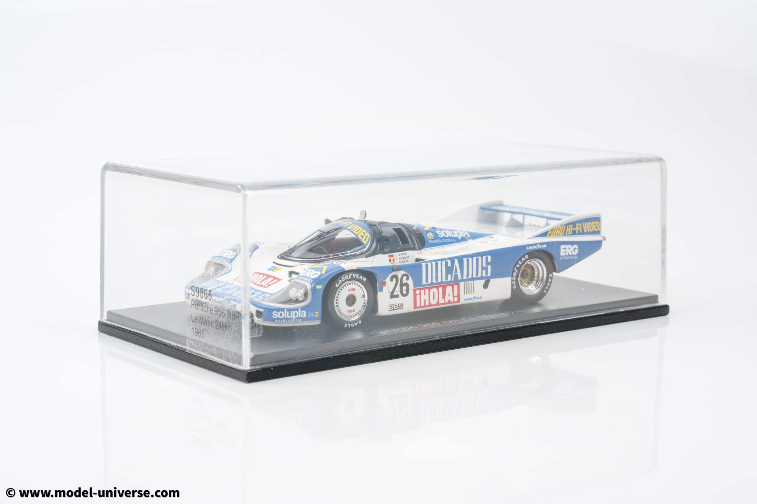 Spark - 1:43 Porsche 956 No.26 Ducados Obermaier No.26 24h Le Mans 1985 - Lassig, Pareja, Regout - Resin Model 3 Spark - 1:43 Porsche 956 No.26 Ducados Obermaier No.26 24h Le Mans 1985 - Lassig, Pareja, Regout - Resin Model