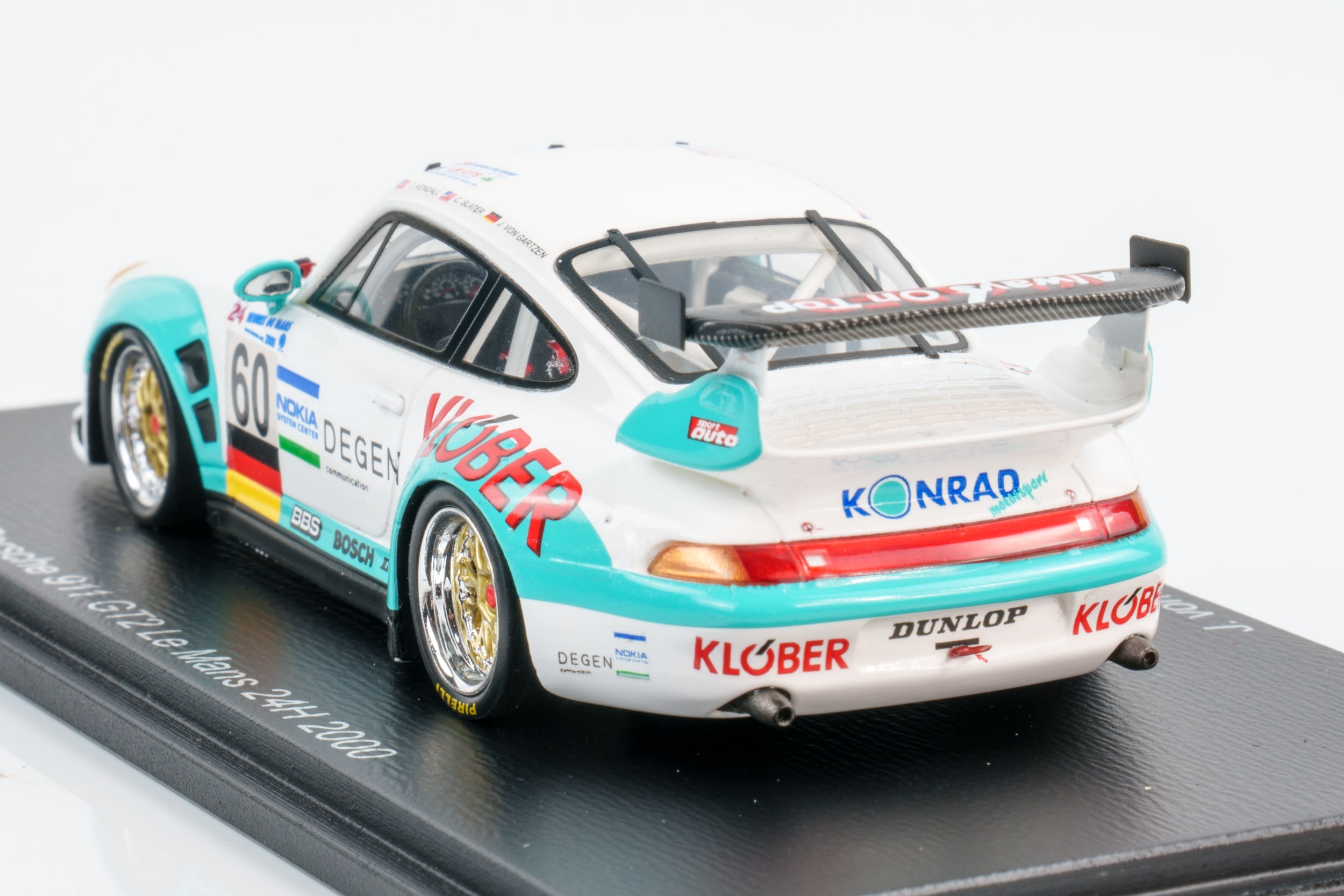 Spark - 1:43 Porsche 911 GT2 No.60 Konrad Motorsport 24h Le Mans 2000 - Resin Model 6 Spark - 1:43 Porsche 911 GT2 No.60 Konrad Motorsport 24h Le Mans 2000 - Resin Model