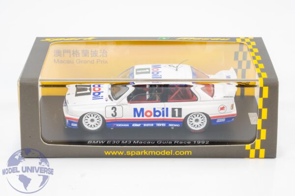Spark 1:43 BMW E30 M3 No.3 Macau Guia Race 1992 Joachim Winkelhock (SA247) Limited Edition Resin Model 7 Spark - 1:43 BMW E30 M3 No.3 Macau Guia Race 1992 Joachim Winkelhock - Limited Edition Resin Model