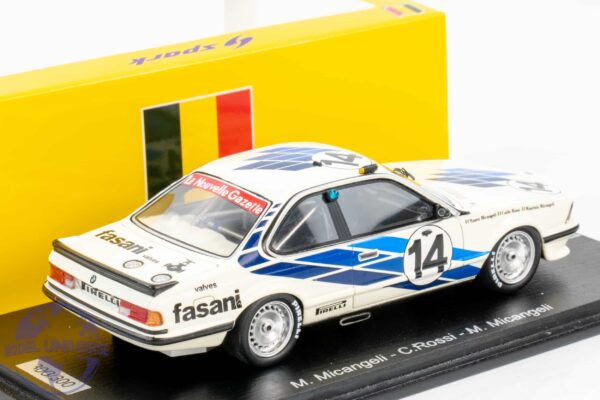 Spark - 1:43 BMW 635 CSi No.14 2nd 24h Spa 1986 - Limited Edition Resin Model 4 Spark SB665 BMW 635 CSI Spa 1986