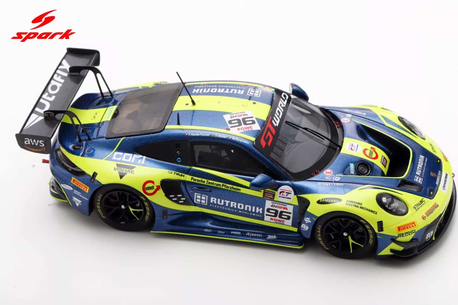 Spark 1:43 Porsche 911 GT3 R (992) No.96 2nd 24h Spa 2025 Rutronik