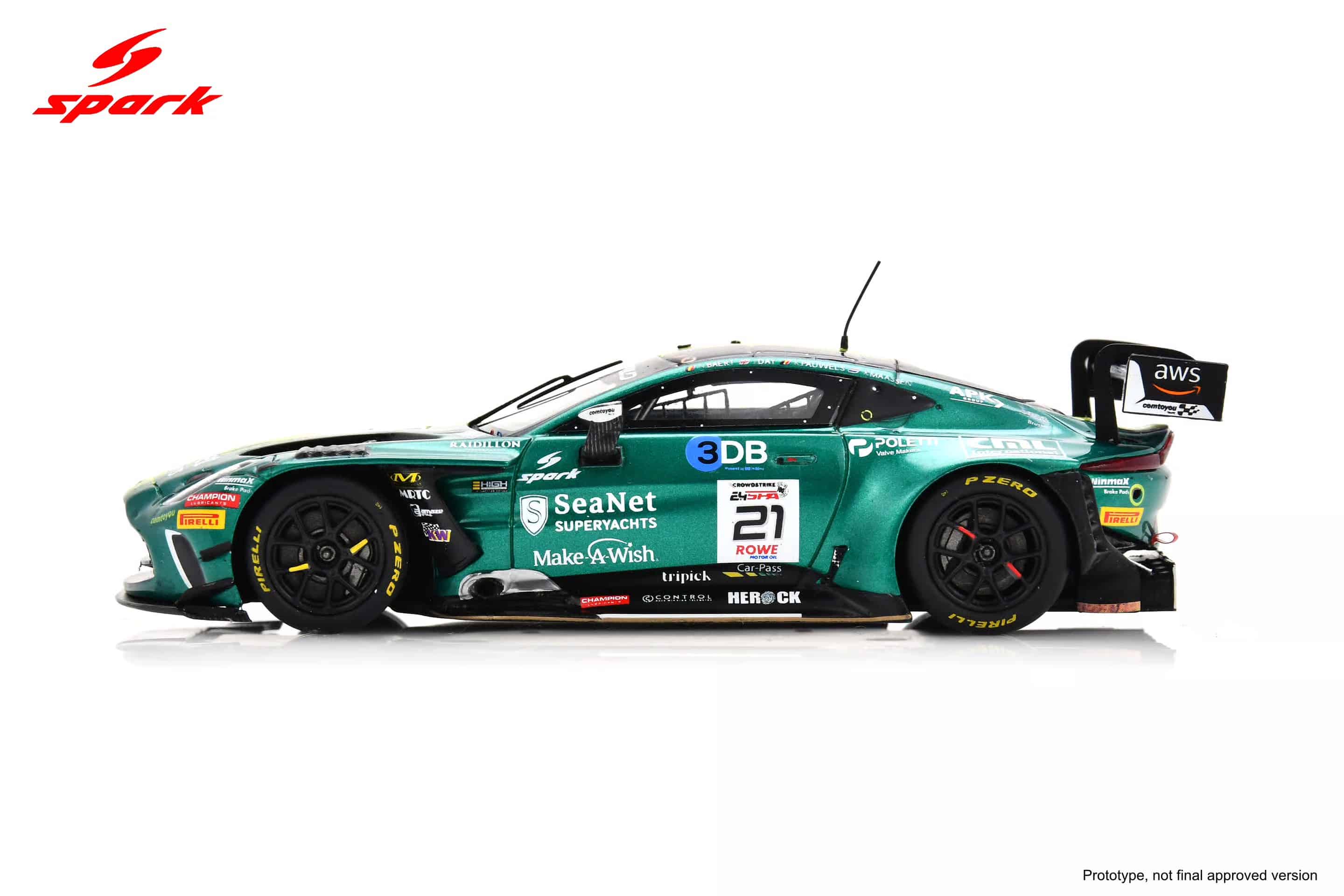 Spark - 1:43 Aston Martin Vantage AMR GT3 EVO No.21 24h Spa 2025 Comtoyou Racing 300 (SB867) Limited Edition Resin Model 3 Spark - 1:43 Aston Martin Vantage AMR GT3 EVO No.21 24h Spa 2025 Comtoyou Racing 300 (SB867) Limited Edition Resin Model - Image 3