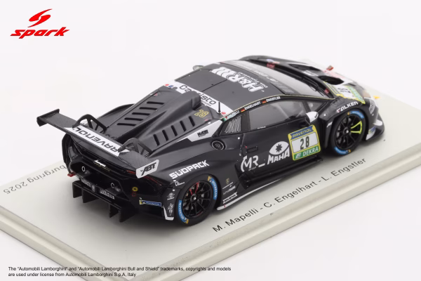 Alternative view of Spark 1:43 Lamborghini Huracan GT3 EVO2 No.28 ABT Sportsline 24h Nurburgring 2025 (SG1008) Limited Edition Resin Model