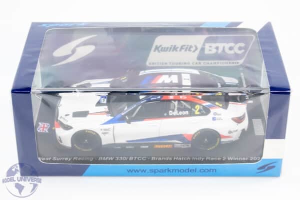 Spark 1:43 - BMW 330i M Sport West Surrey Racing No.2 Daryl DeLeon BTCC - Brands Hatch Indy Race 2 Winner 2025 - Limited Edition Resin Model