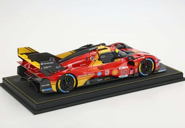 BBR - 1:18 Ferrari 499P No.50 Winner 24h Le Mans 2024 A.Fuoco, M.Molina, N.Nielsen - Limited Edition Resin Model Special Pack 11 BBR - 1:18 Ferrari 499P No.50 Winner 24h Le Mans 2024 A.Fuoco, M.Molina, N.Nielsen - Limited Edition Resin Model Special Pack