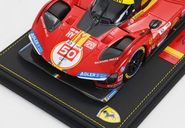 BBR - 1:18 Ferrari 499P No.50 Winner 24h Le Mans 2024 A.Fuoco, M.Molina, N.Nielsen - Limited Edition Resin Model Special Pack 12 BBR - 1:18 Ferrari 499P No.50 Winner 24h Le Mans 2024 A.Fuoco, M.Molina, N.Nielsen - Limited Edition Resin Model Special Pack