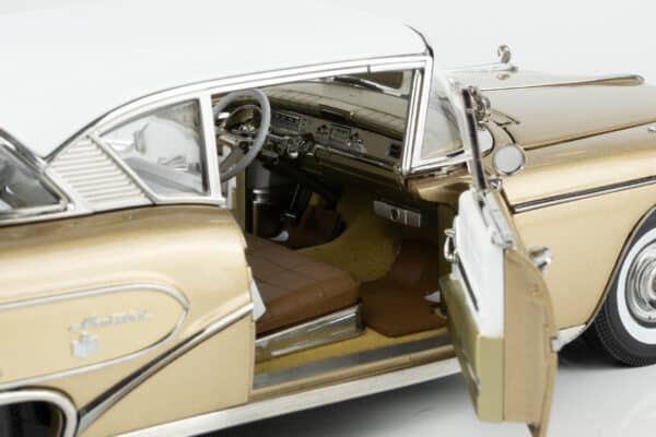 Sun Star - 1:18 Buick Limited Riviera Coupe Gold Mist / Glacier White 1958 (4807) Limited Edition Diecast Model 20 Sun Star - 1:18 Buick Limited Riviera Coupe Gold Mist / Glacier White 1958 (4807) Limited Edition Diecast Model