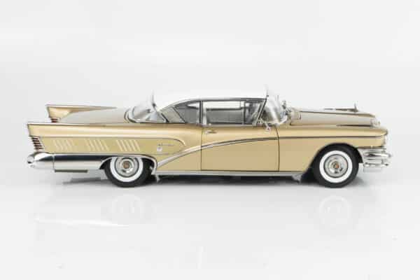 Sun Star - 1:18 Buick Limited Riviera Coupe Gold Mist / Glacier White 1958 (4807) Limited Edition Diecast Model 23 Sun Star - 1:18 Buick Limited Riviera Coupe Gold Mist / Glacier White 1958 (4807) Limited Edition Diecast Model