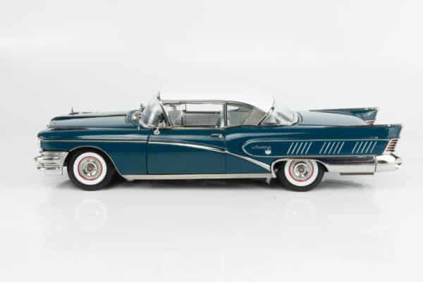 Sun Star - 1:18 Buick Limited Riviera Coupe Dark Turquoise / Glacier White 1958 (4808) Limited Edition Diecast Model 26 Sun Star - 1:18 Buick Limited Riviera Coupe Dark Turquoise / Glacier White 1958 (4808) Limited Edition Diecast Model