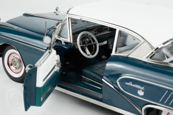 Sun Star - 1:18 Buick Limited Riviera Coupe Dark Turquoise / Glacier White 1958 (4808) Limited Edition Diecast Model 20 Sun Star - 1:18 Buick Limited Riviera Coupe Dark Turquoise / Glacier White 1958 (4808) Limited Edition Diecast Model