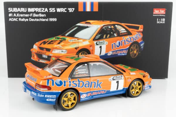 Sun Star - 1:18 Subaru Impreza S6 WRC '00 No.1 Kremer, Berssen Winner ADAC Rally Deutschland 1999 (5782) Limited Edition Diecast Model 13 Sun Star - 1:18 Subaru Impreza S6 WRC '00 No.1 Kremer, Berssen Winner ADAC Rally Deutschland 1999 (5782) Limited Edition Diecast Model