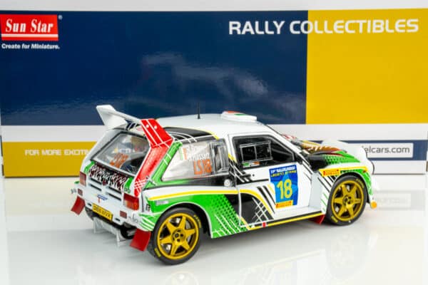 Sun Star - 1:18 MG Metro 6R4 No.18 Ray Breen, Sean Hassett 2018 Legend Rally - Limited Edition Diecast Model 14 Sun Star - 1:18 MG Metro 6R4 No.18 Ray Breen, Sean Hassett 2018 Legend Rally - Limited Edition Diecast Model