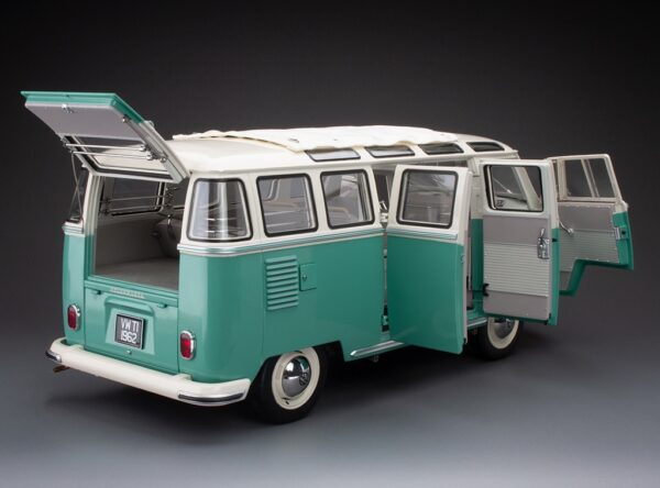 Sun Star - 1:12 Volkwagen Samba Bus 1962 White/Turquoise - Limited Edition Diecast Model 13 Sun Star - 1:12 Volkwagen Samba Bus 1962 White/Turquoise - Limited Edition Diecast Model