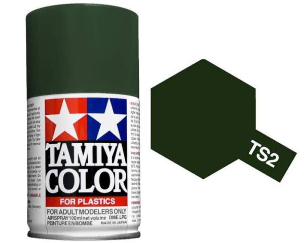 Tamiya 100ml TS-2 Dark Green Spray Paint (85002)