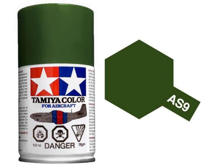 Tamiya AS-9 Dark Green (RAF) - 100ml Spray Can # 86509