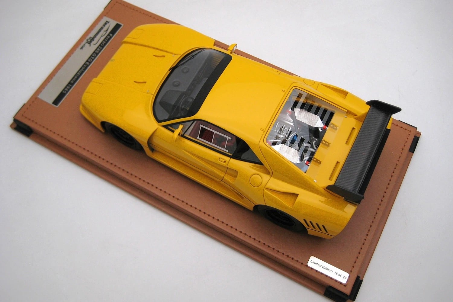 Tecnomodel 1:18 Ferrari 288 GTO Evoluzione 1985 Modena Yellow with Black Wheels (TM18-361E) Limited Edition Resin Model 3 Tecnomodel 1:18 Ferrari 288 GTO Evoluzione 1985 Modena Yellow with Black Wheels (TM18-361E) Limited Edition Resin Model - Image 3