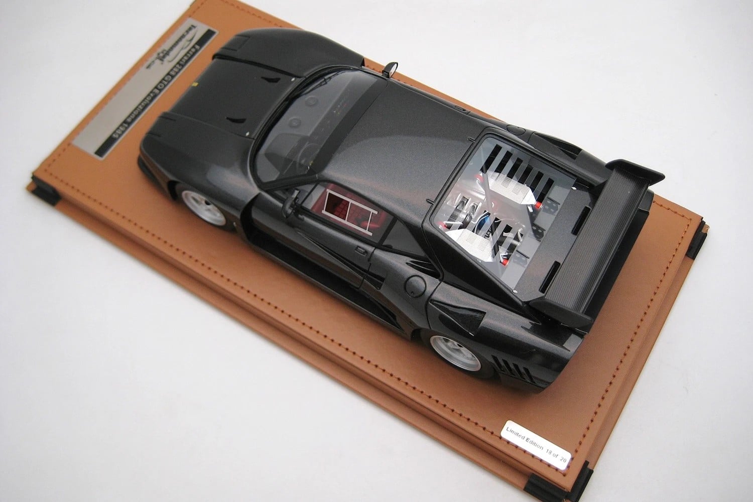 Tecnomodel 1:18 Ferrari 288 GTO Evoluzione 1985 Metallic Black Silver Wheels (TM18-361G) Limited Edition Resin Model 3 Tecnomodel 1:18 Ferrari 288 GTO Evoluzione 1985 Metallic Black Silver Wheels (TM18-361G) Limited Edition Resin Model - Image 3