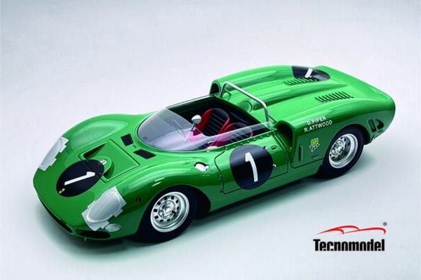 Tecnomodel - 1:18 Ferrari 365 P2 Spyder 1965 Kyalami 9 Hour Winner David Piper, Richard Attwood No.1 - Limited Edition Resin Model