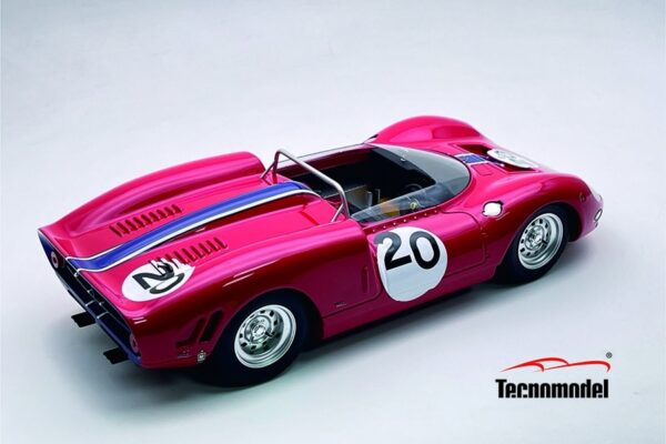 Tecnomodel - 1:18 Ferrari 365 P2 Spyder 1965 NART Bridgehampton 500km 2nd Place Pedro Rodriguez No.20 - Limited Edition Resin Model 3 TM18 422D_rear