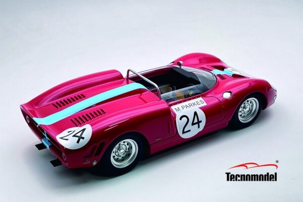 Tecnomodel - 1:18 Ferrari 365 P2 Spyder 1965 Guards Trophy Brands Hatch 6th Place Mike Parkes No.24 - Limited Edition Resin Model 3 TM18 422E_rear