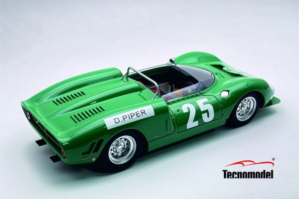 Tecnomodel - 1:18 Ferrari 365 P2 Spyder 1965 Guards Trophy Brands Hatch 7th Place David Piper No.25 - Limited Edition Resin Model