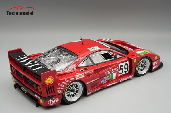 Tecnomodel - 1:18 Ferrari F40 LM 1996 24h Le Mans No.59 Opening Engine Cover - Limited Edition Resin Model 4 TM18 429A_rear