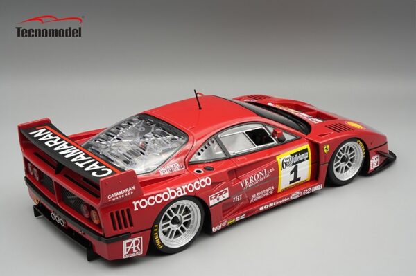 Tecnomodel - 1:18 Ferrari F40 LM 1996 6h Vallelunga Gold Cup Andrea Schiattarella, Luciano Della Noce No.1 Opening Engine Cover - Limited Edition Resin Model 4 Tecnomodel - 1:18 Ferrari F40 LM 1996 6h Vallelunga Gold Cup Andrea Schiattarella, Luciano Della Noce No.1 Opening Engine Cover - Limited Edition Resin Model