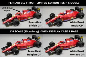 Pre-Order 1:18 Ferrari 642 F1 Limited Edition Resin Models with Driver Figure by Tecnomodel