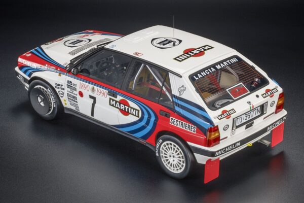 Top Marques - 1:12 Lancia Delta HF Integrale 16V Martini No.7 Winner Monte Carlo Rally 1990 D.Auriol, B.Occelli - Limited Edition Resin Model 4 Top Marques - 1:12 Lancia Delta HF Integrale 16V Martini No.7 Winner Monte Carlo Rally 1990 D.Auriol, B.Occelli - Limited Edition Resin Model