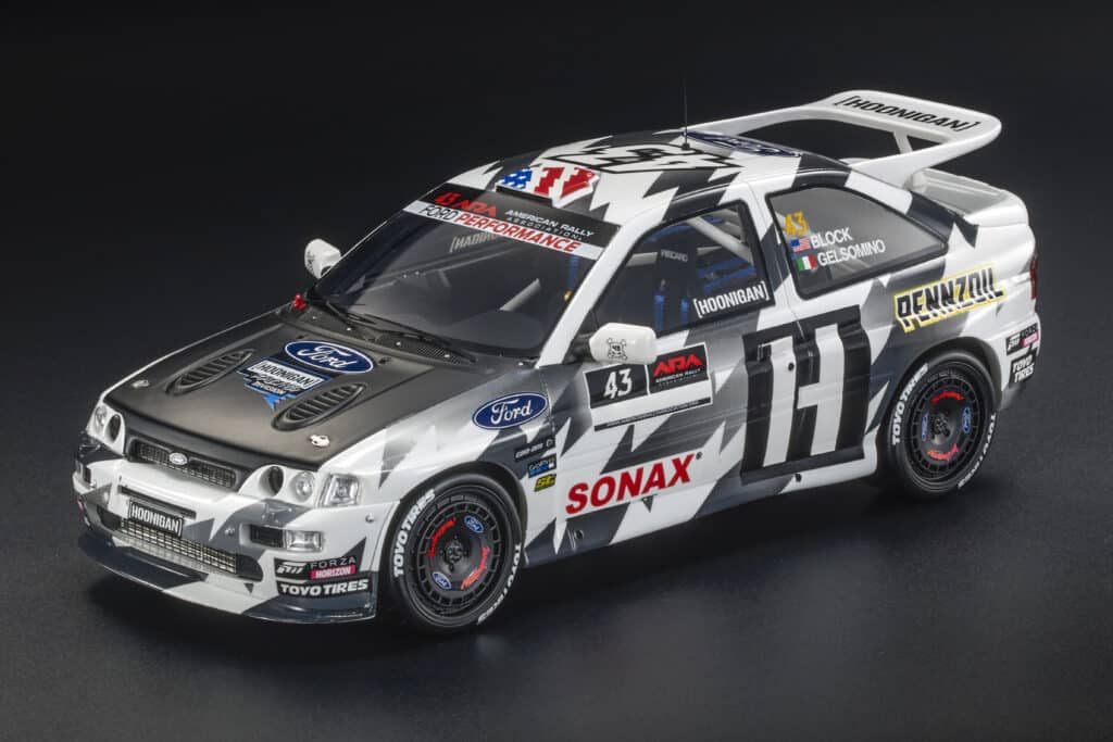 Top Marques - 1:18 Ford Escort RS Cosworth No.43 Hoonigan 2018 Rally Ken Block - Limited Edition Resin Model