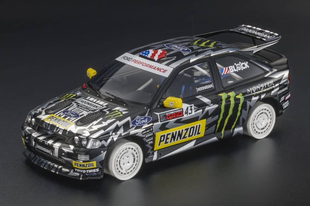 New Ken Block Ford Escort RS Cosworth Hoonigan's by Top Marques Collectibles 4 Top Marques - 1:18 Ford Escort RS Cosworth No.43 Hoonigan Ken Block Without Tyres - Limited Edition Resin Model
