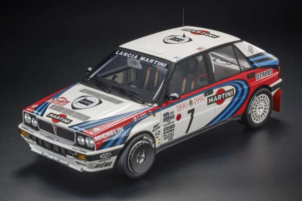 Top Marques 1:18 Lancia Delta HF Integrale 16V No.7 D. Auriol / B. Occelli Winner Monte Carlo 1990 (TOP160B) Resin Model