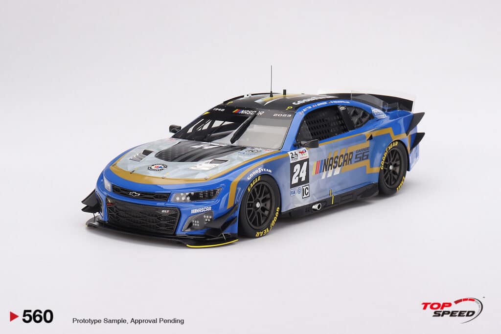 Latest arrivals at model-universe.com - 22 June 2025 - including "yellow" Ferrari 499P's from 24h of Le Mans, exquisite RR Cullinan, Steve McQueen's personal Ferrari 250 GT, and many, many, more ... 15 Top Speed - 1:18 Chevrolet Camaro ZL1 2023 24h Le Mans No.24