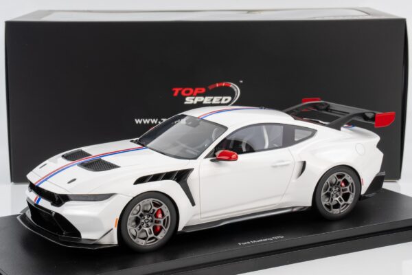 Top Speed - 1:18 Ford Mustang GTD Spirit of America White - Limited Edition Resin Model