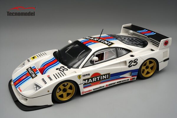 Tecnomodel - 1:18 Ferrari F40 LM 1996 White Martini Version with 5 Spoke Gold Rims