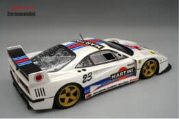 Tecnomodel - 1:18 Ferrari F40 LM 1996 White Martini Version with 5 Spoke Gold Rims