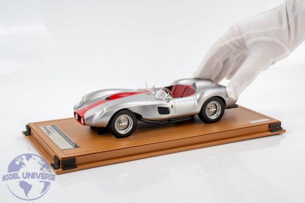 Tecnomodel - 1:18 Ferrari 250 TR Street Version 1958 Metallic Silver with Red Stipe - Limited Edition Resin Model 7 Tecnomodel TM18 254M Ferrari 250 TR