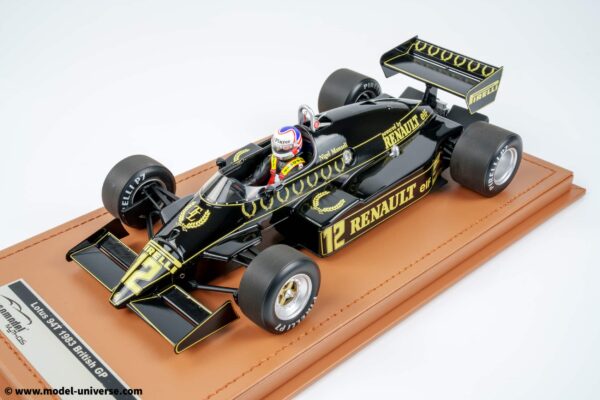 Tecnomodel - 1:18 Lotus 94T No.12 Nigel Mansell British GP 1983 with Driver Figure - Limited Edition Resin Model with Display Case 20 Tecnomodel - 1:18 Lotus 94T JPS No.12 Nigel Mansell British GP with Driver Figure - Limited Edition Resin Model with Display Case