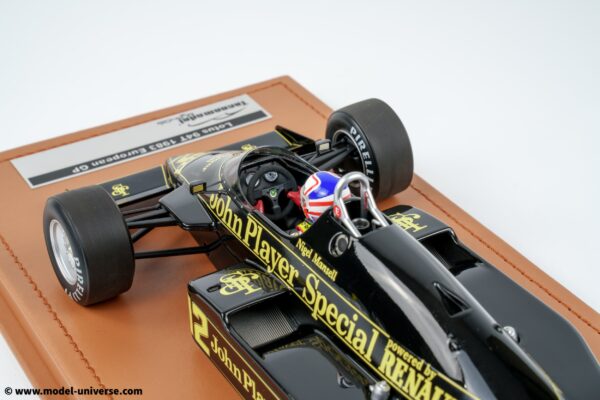 Tecnomodel - 1:18 Lotus 94T JPS No.12 Nigel Mansell GP European GP with Driver Figure - Limited Edition Resin Model with Display Case 20 Tecnomodel - 1:18 Lotus 94T No.12 Nigel Mansell European GP 1983 with Driver Figure - Limited Edition Resin Model with Display Case