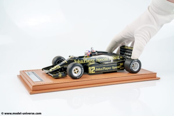 Tecnomodel - 1:18 Lotus 94T JPS No.12 Nigel Mansell GP European GP with Driver Figure - Limited Edition Resin Model with Display Case 16 Tecnomodel - 1:18 Lotus 94T No.12 Nigel Mansell European GP 1983 with Driver Figure - Limited Edition Resin Model with Display Case