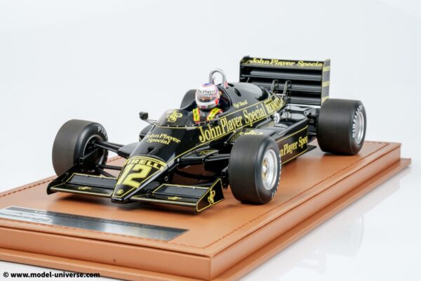 Tecnomodel - 1:18 Lotus 94T JPS No.12 Nigel Mansell GP European GP with Driver Figure - Limited Edition Resin Model with Display Case 17 Tecnomodel - 1:18 Lotus 94T No.12 Nigel Mansell European GP 1983 with Driver Figure - Limited Edition Resin Model with Display Case