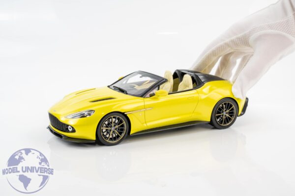 Top Speed - 1:18 Aston Martin Vanquish Zagato Speedster Cosmopolitan Yellow - Resin Model 5 Top Speed TS0230 Aston Martin Vanquish Zagato Speedster