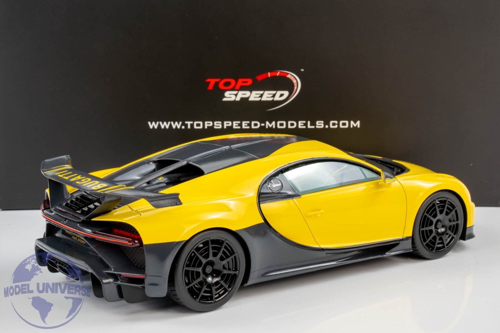Top Speed - 1:18 Bugatti Chiron Pur Sport Yellow - Resin Model
